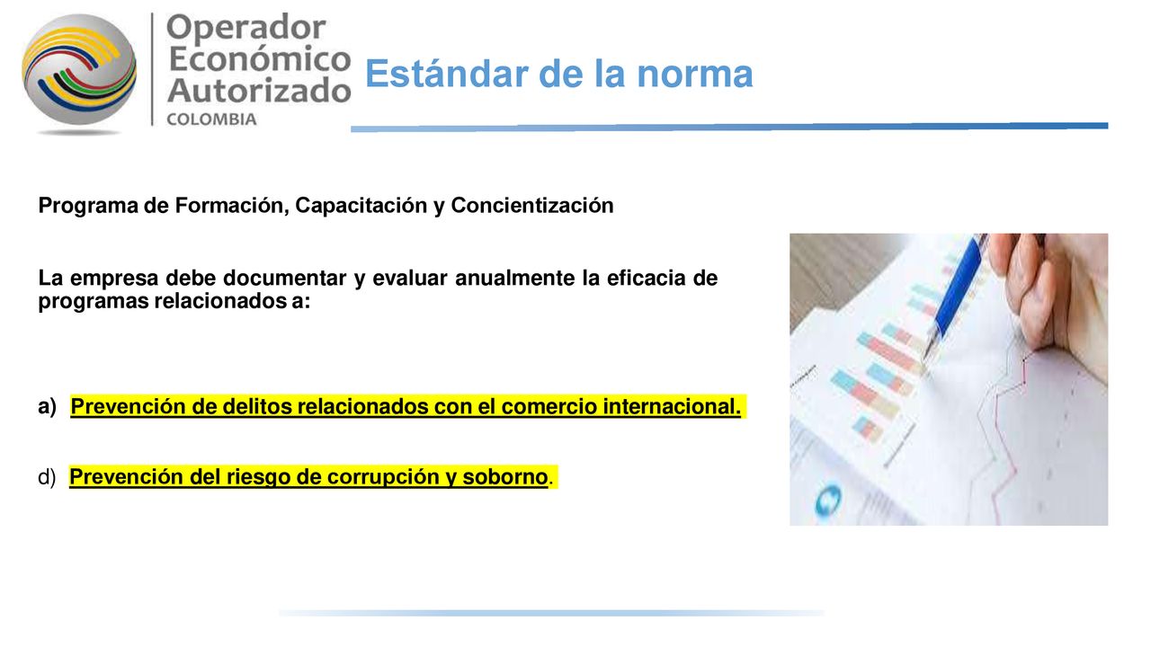 Estándar de la norma Programa de Formación, Capacitación y Concientización.