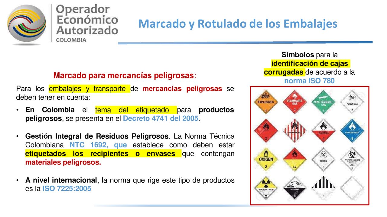Marcado y Rotulado de los Embalajes