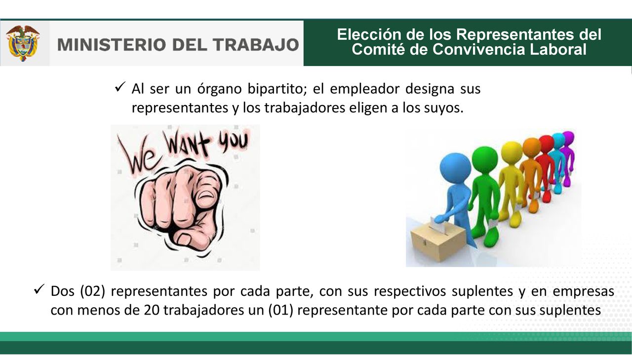 Elección de los Representantes del Comité de Convivencia Laboral