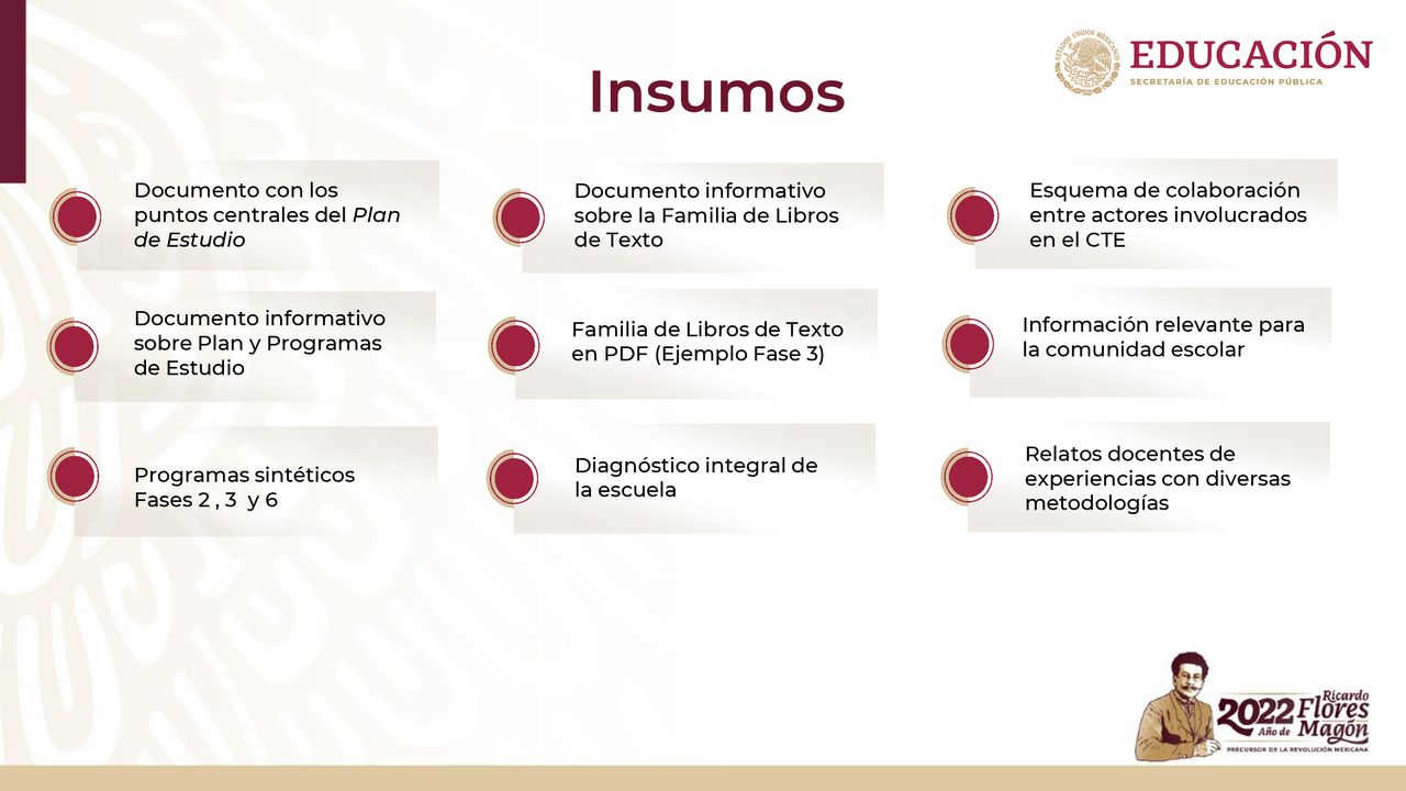 Insumos Documento con los puntos centrales del Plan de Estudio