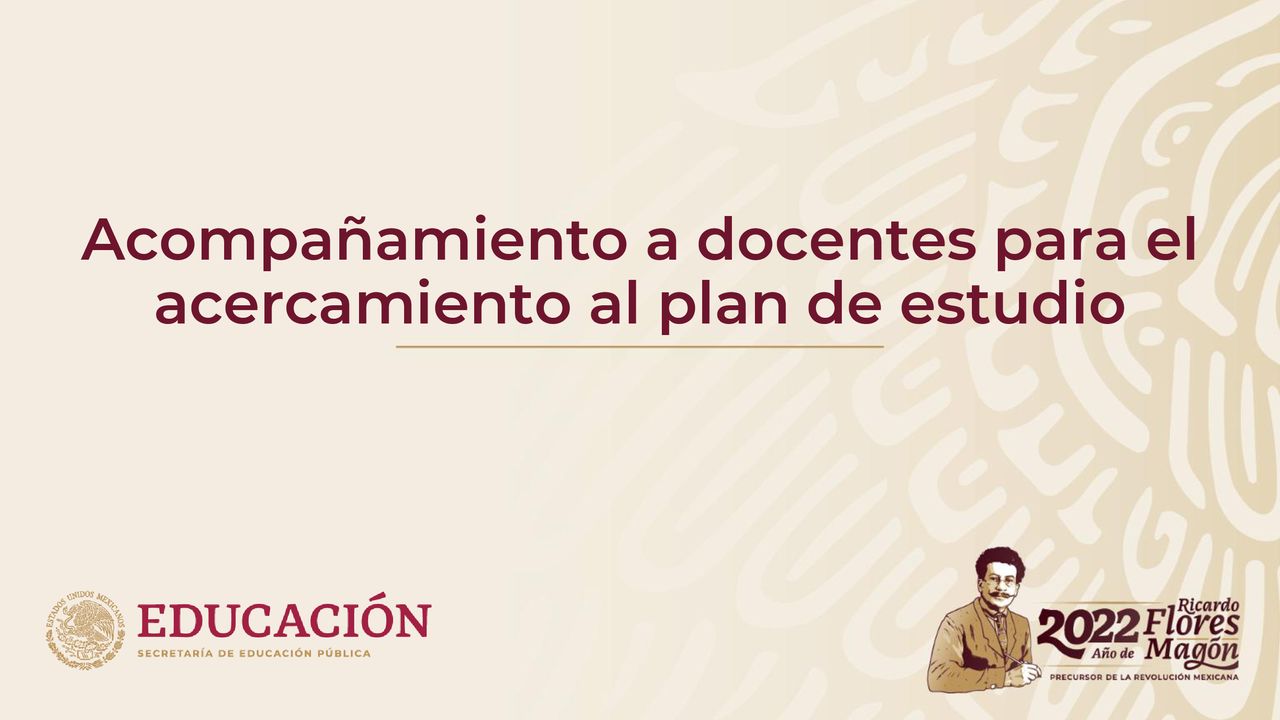 Acompañamiento a docentes para el acercamiento al plan de estudio