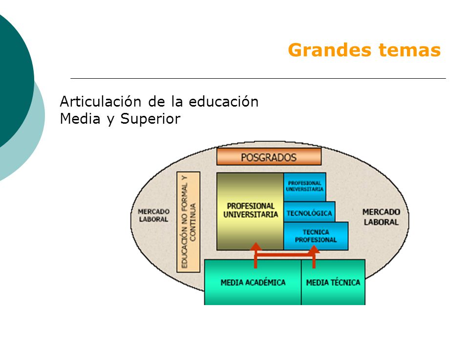 Grandes temas Articulación de la educación Media y Superior