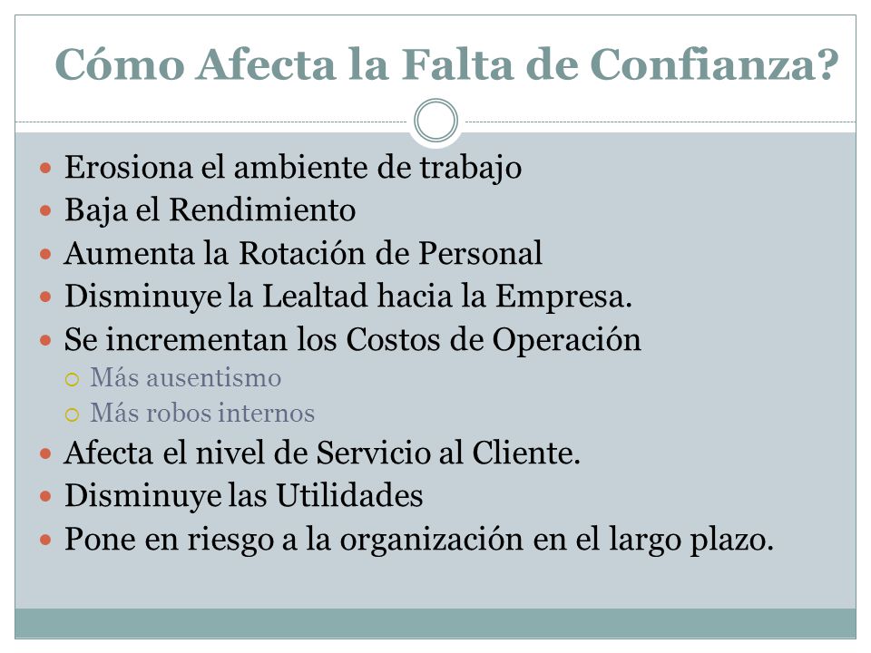 Cómo Afecta la Falta de Confianza
