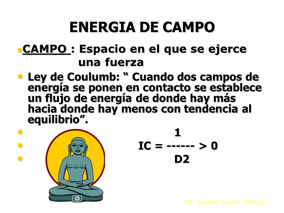 ENERGIA DE CAMPO CAMPO : Espacio en el que se ejerce una fuerza