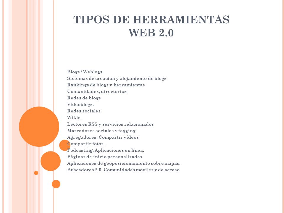 TIPOS DE HERRAMIENTAS WEB 2.0