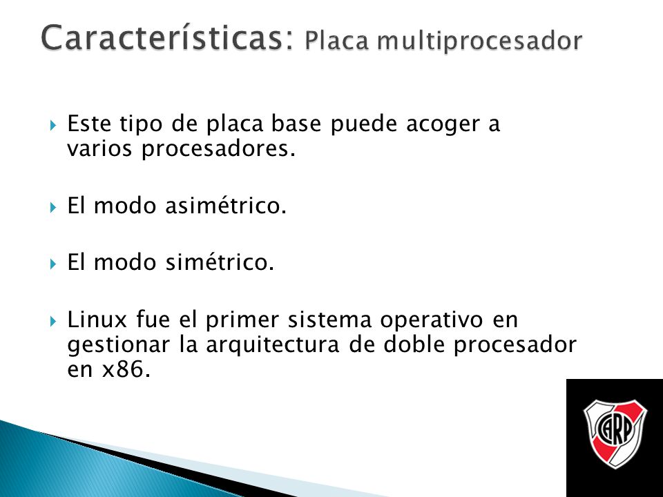 Características: Placa multiprocesador