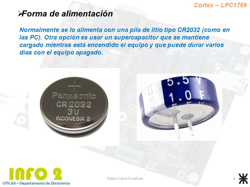 Forma de alimentación Cortex – LPC1769