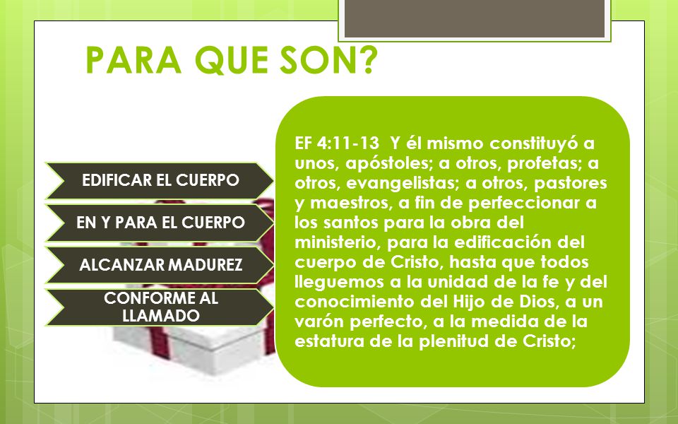 PARA QUE SON
