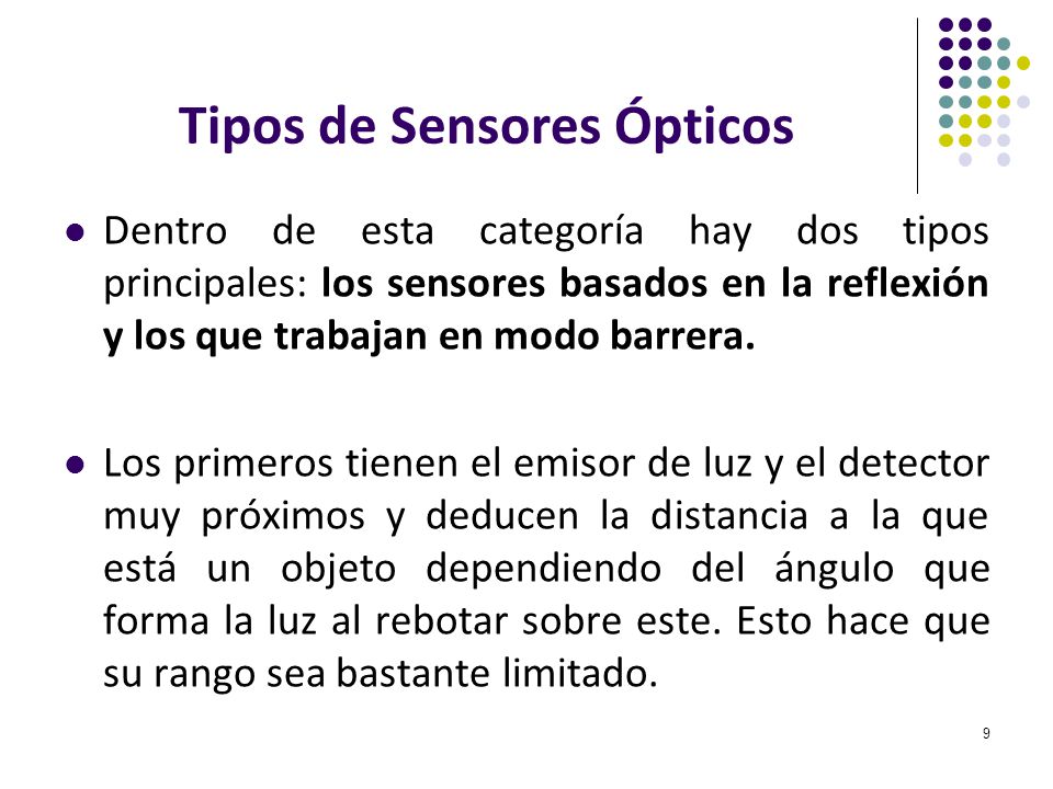 Tipos de Sensores Ópticos