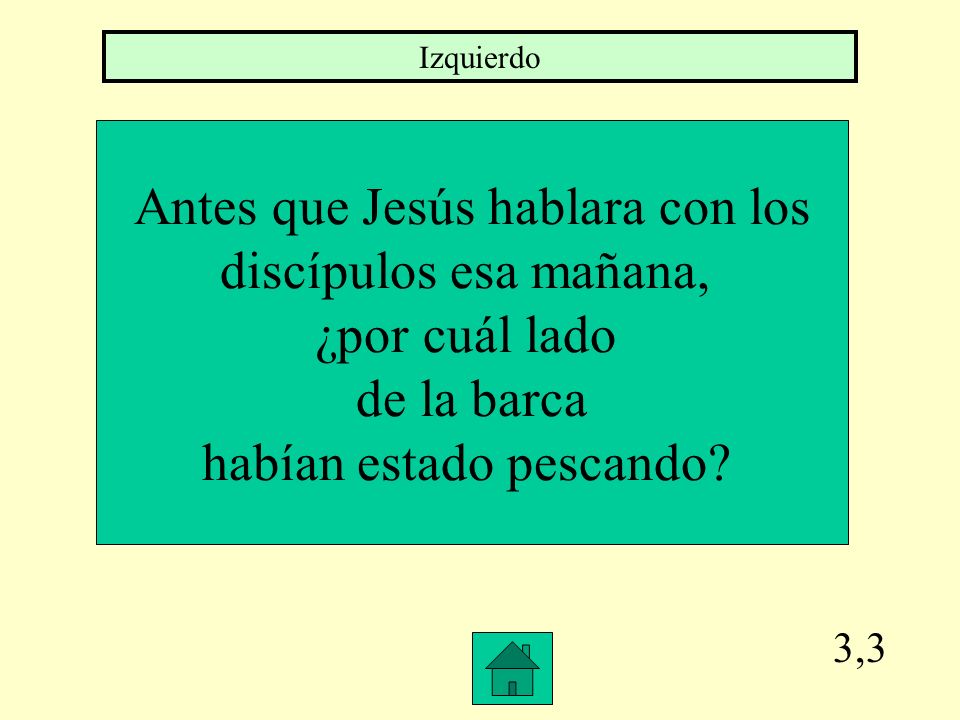 Antes que Jesús hablara con los discípulos esa mañana, ¿por cuál lado