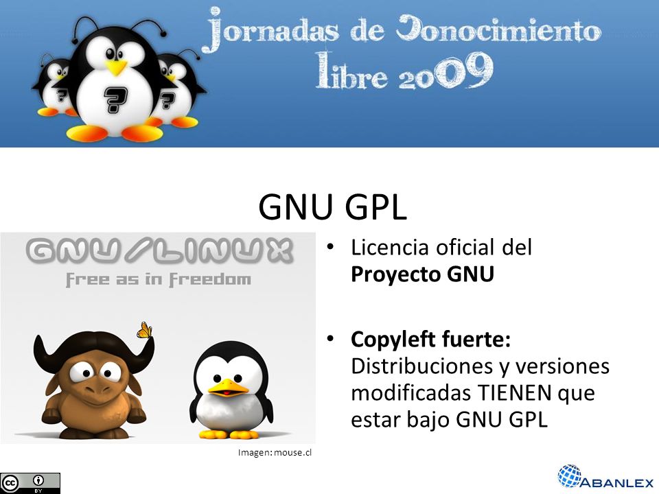 GNU GPL Licencia oficial del Proyecto GNU