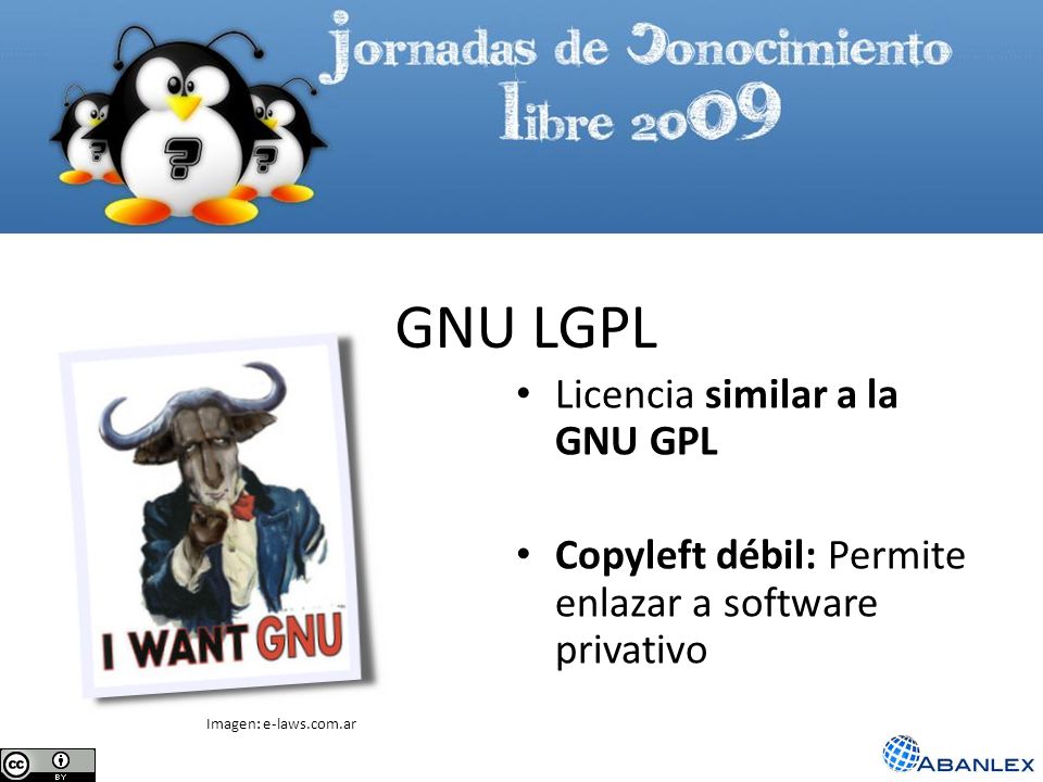 GNU LGPL Licencia similar a la GNU GPL