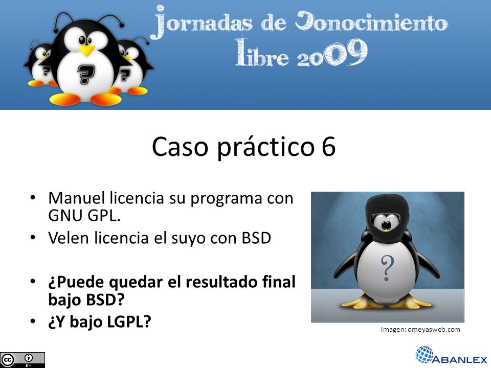 Caso práctico 6 Manuel licencia su programa con GNU GPL.