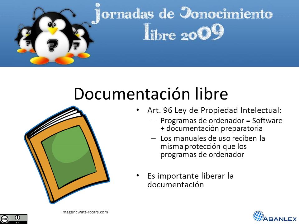 Documentación libre Art. 96 Ley de Propiedad Intelectual: