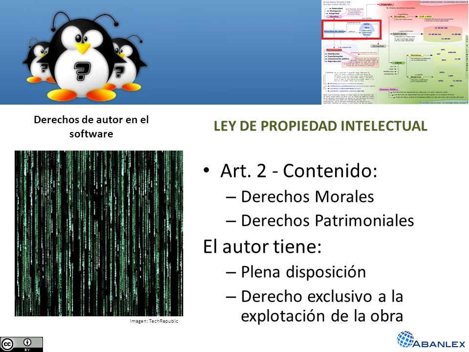 Derechos de autor en el software LEY DE PROPIEDAD INTELECTUAL