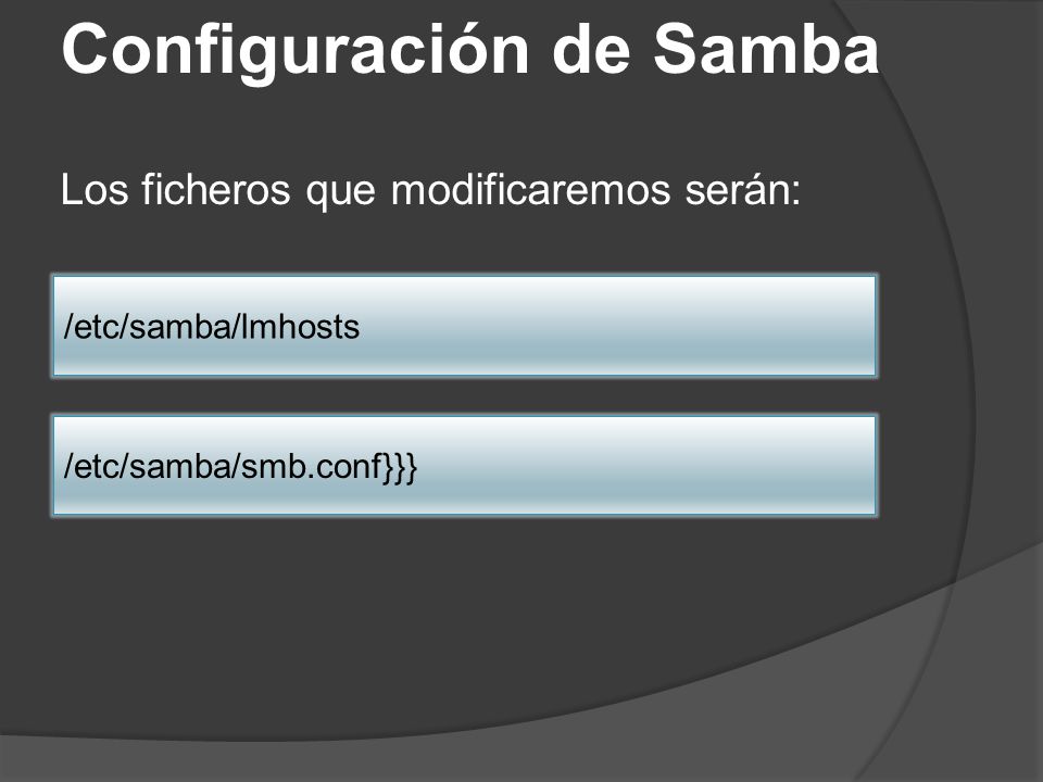 Configuración de Samba