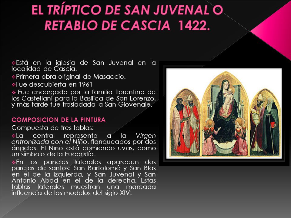 EL TRÍPTICO DE SAN JUVENAL O RETABLO DE CASCIA 1422.