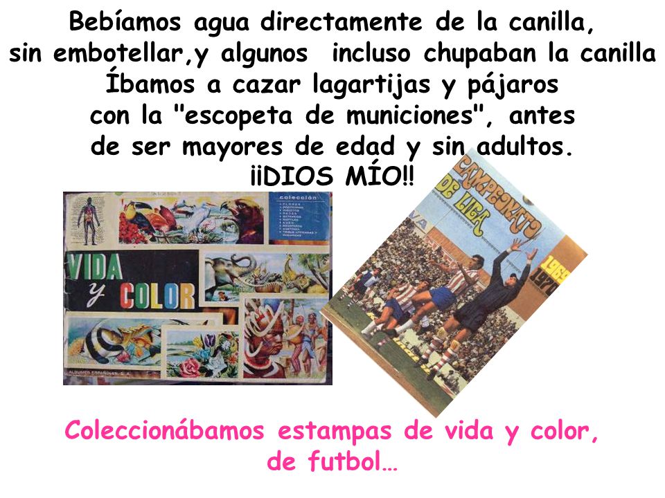 Coleccionábamos estampas de vida y color, de futbol…
