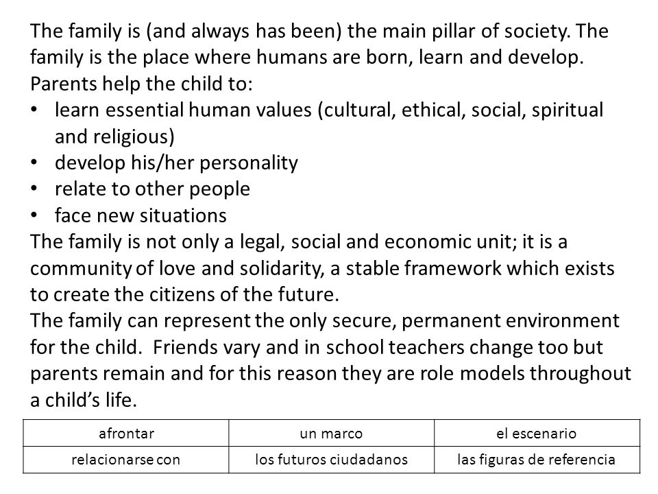develop his/her personality relate to other people face new situations