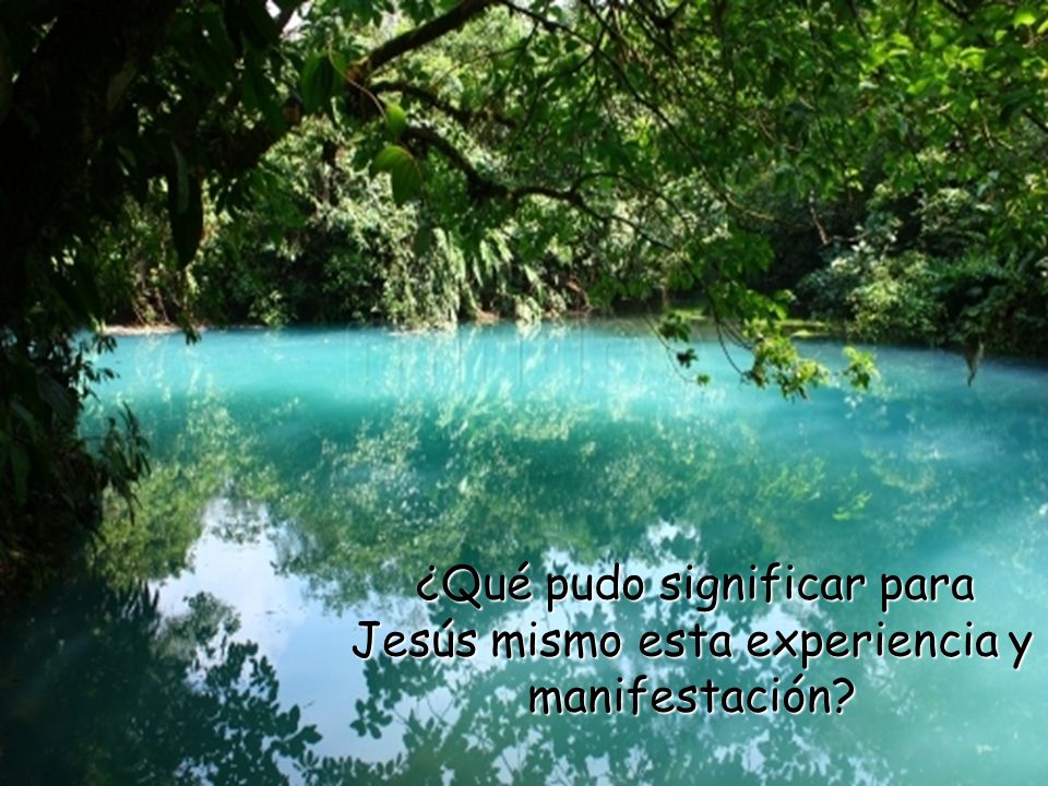 ¿Qué pudo significar para Jesús mismo esta experiencia y manifestación