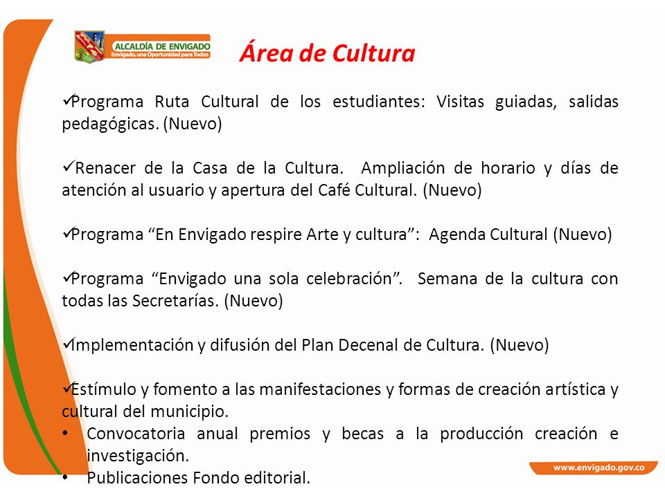 Área de Cultura Programa Ruta Cultural de los estudiantes: Visitas guiadas, salidas pedagógicas. (Nuevo)