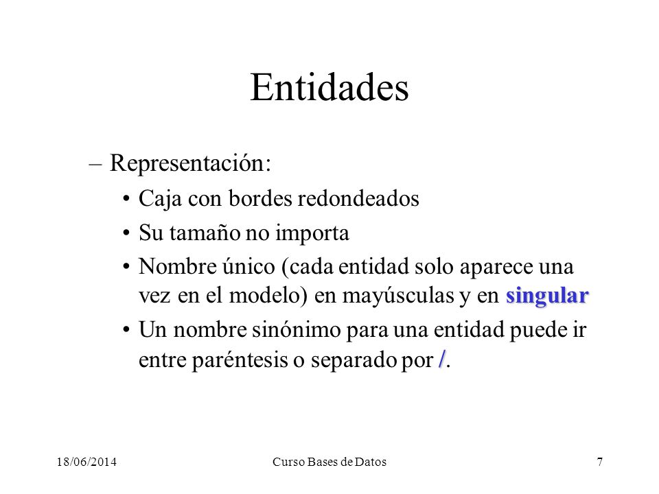 Entidades Representación: Caja con bordes redondeados
