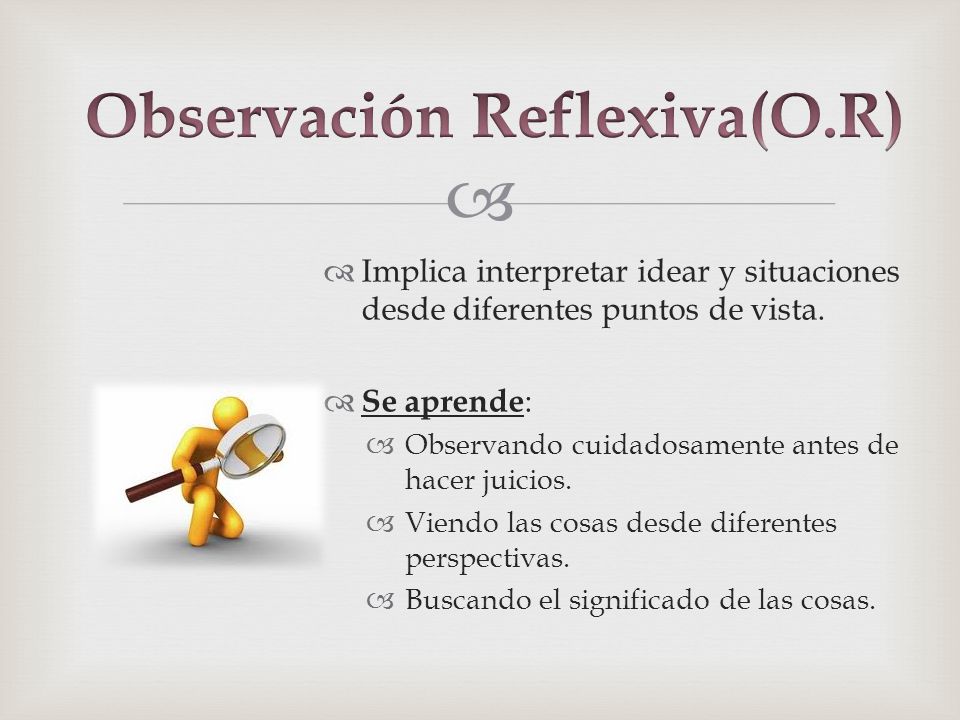 Observación Reflexiva(O.R)