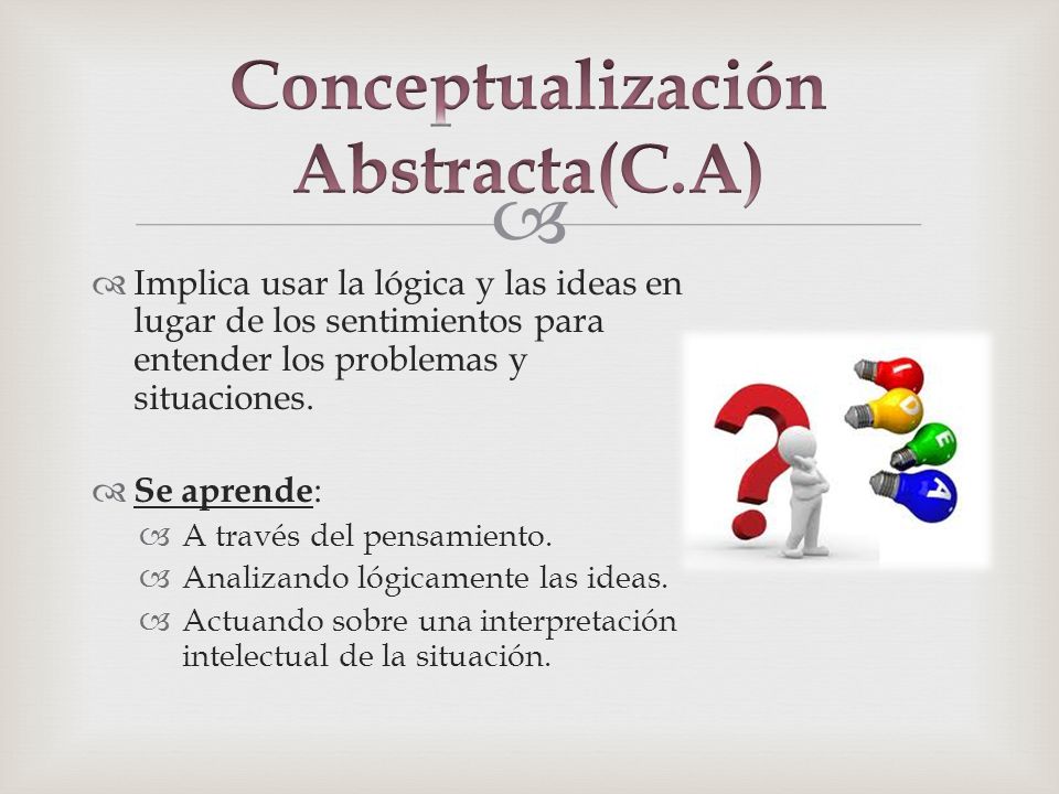 Conceptualización Abstracta(C.A)
