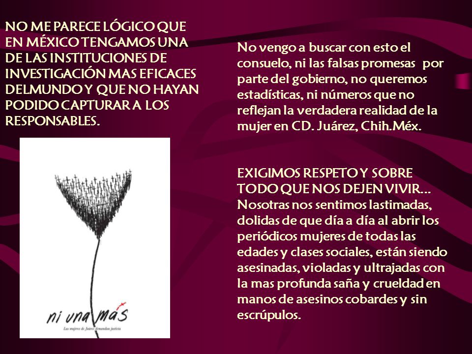 NO ME PARECE LÓGICO QUE EN MÉXICO TENGAMOS UNA DE LAS INSTITUCIONES DE INVESTIGACIÓN MAS EFICACES DELMUNDO Y QUE NO HAYAN PODIDO CAPTURAR A LOS RESPONSABLES.