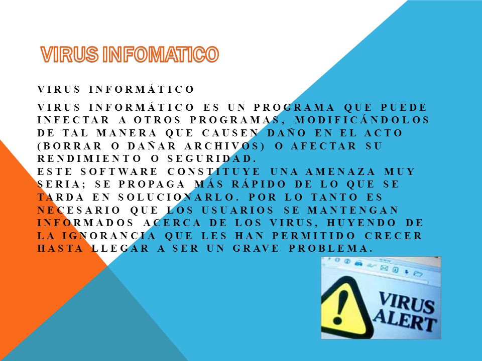 VIRUS INFOMATICO Virus informático