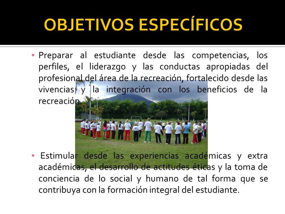 OBJETIVOS ESPECÍFICOS