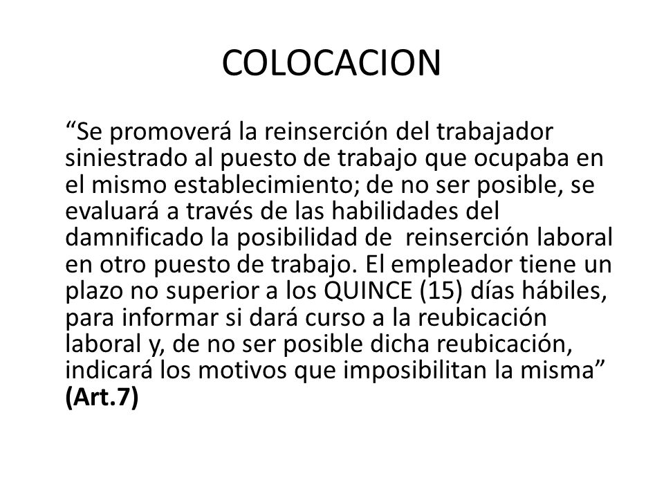 COLOCACION
