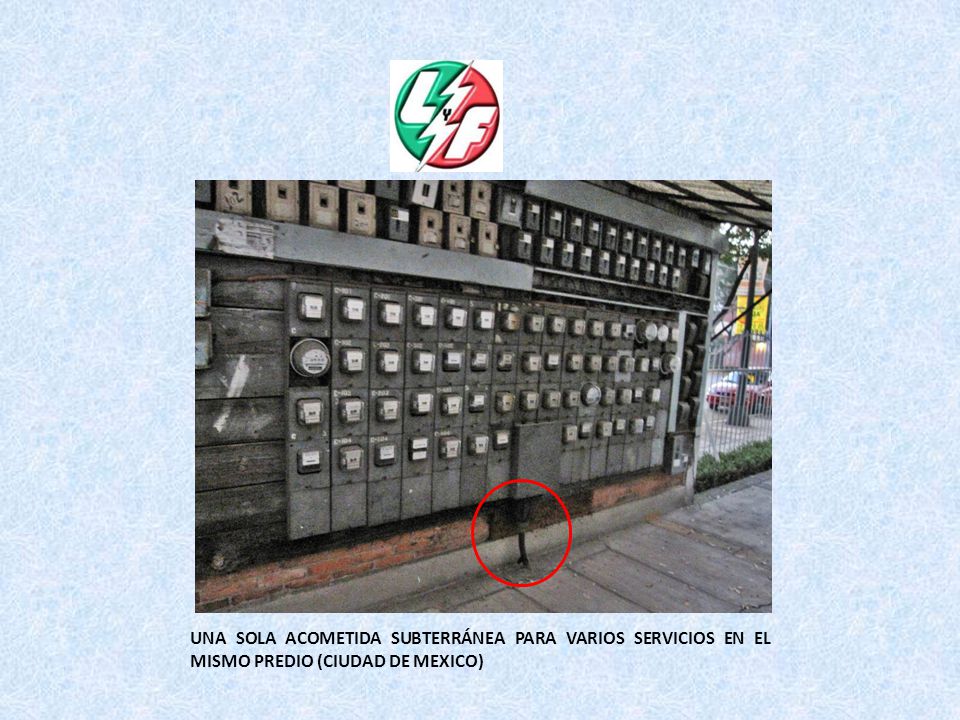 UNA SOLA ACOMETIDA SUBTERRÁNEA PARA VARIOS SERVICIOS EN EL MISMO PREDIO (CIUDAD DE MEXICO)