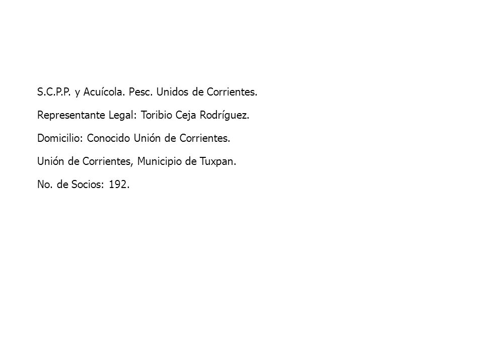 S.C.P.P. y Acuícola. Pesc. Unidos de Corrientes.