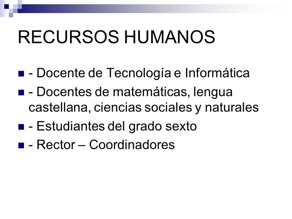 RECURSOS HUMANOS - Docente de Tecnología e Informática