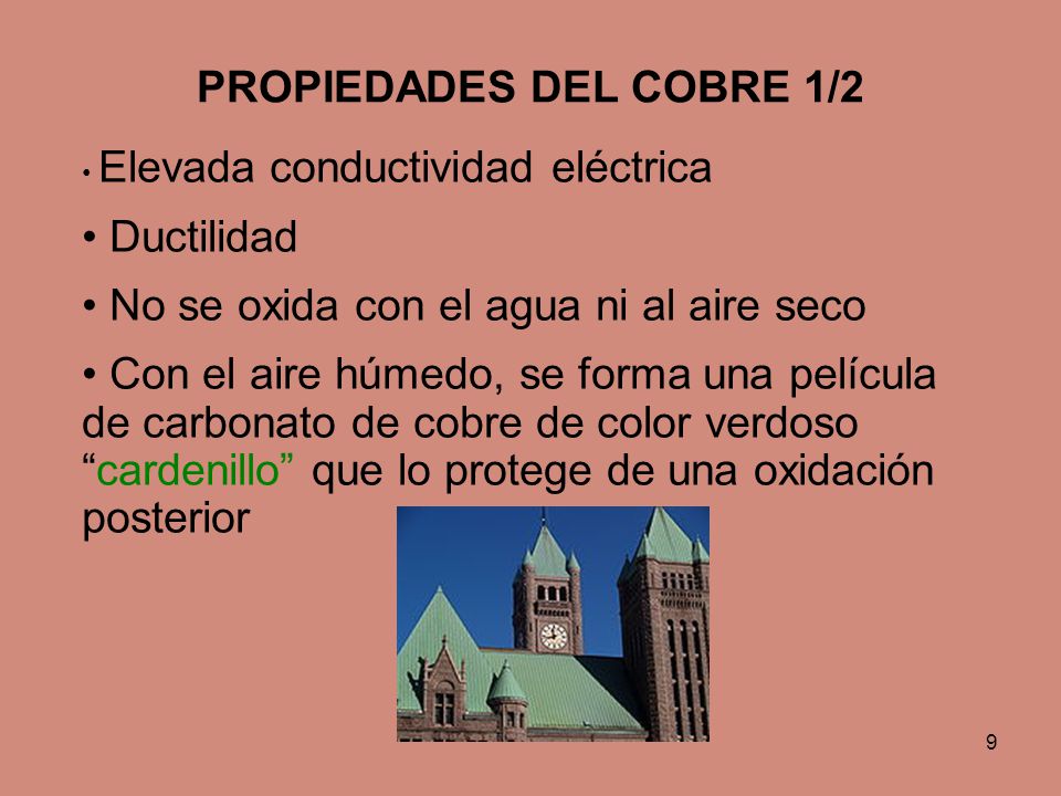 PROPIEDADES DEL COBRE 1/2