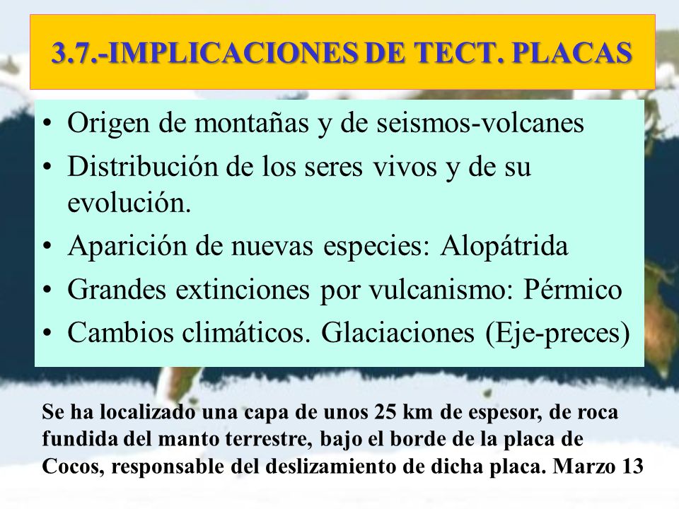 3.7.-IMPLICACIONES DE TECT. PLACAS
