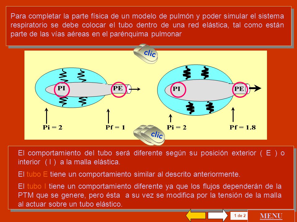 El tubo E tiene un comportamiento similar al descrito anteriormente.