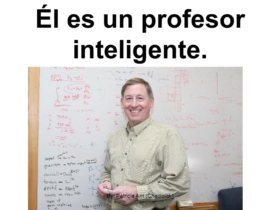 Él es un profesor inteligente.