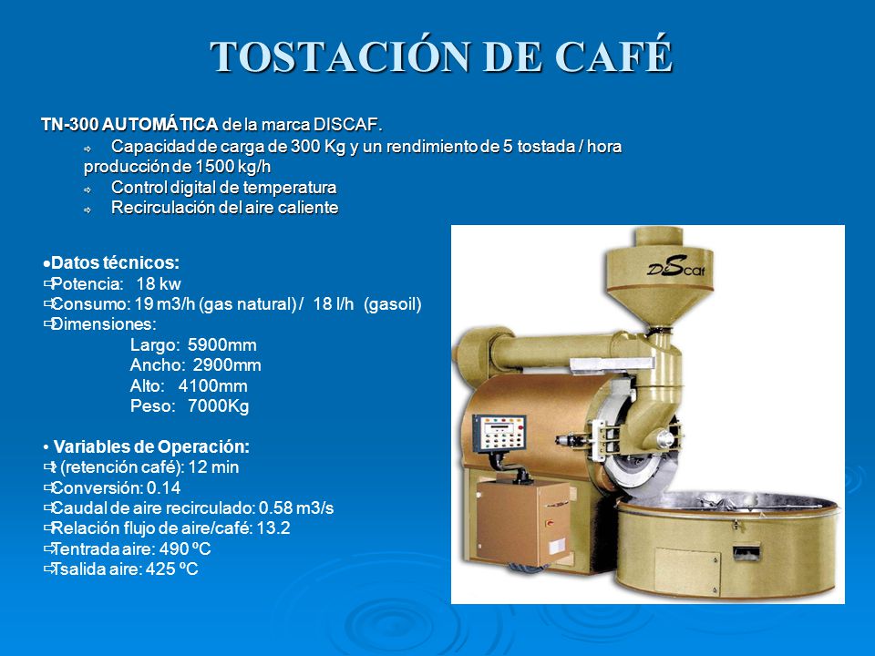 TOSTACIÓN DE CAFÉ TN-300 AUTOMÁTICA de la marca DISCAF.