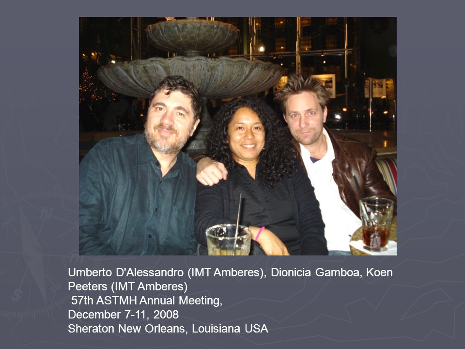 Umberto D Alessandro (IMT Amberes), Dionicia Gamboa, Koen Peeters (IMT Amberes)