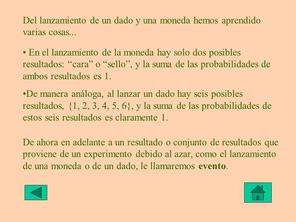 Del lanzamiento de un dado y una moneda hemos aprendido varias cosas...