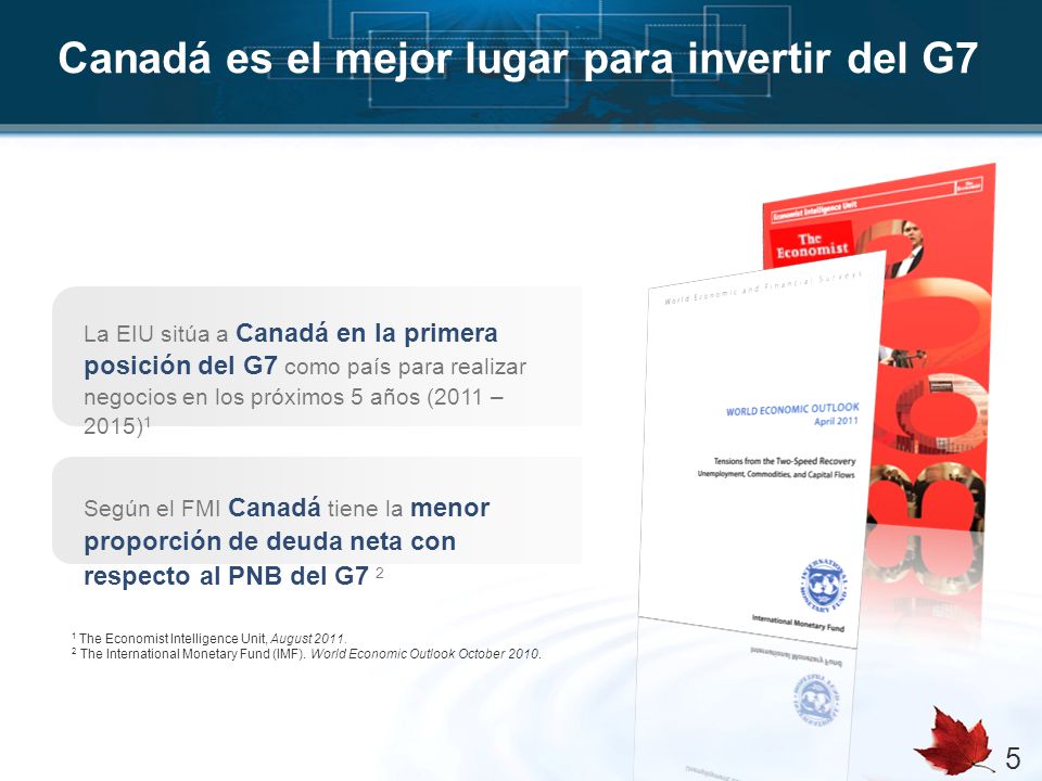 Canadá es el mejor lugar para invertir del G7
