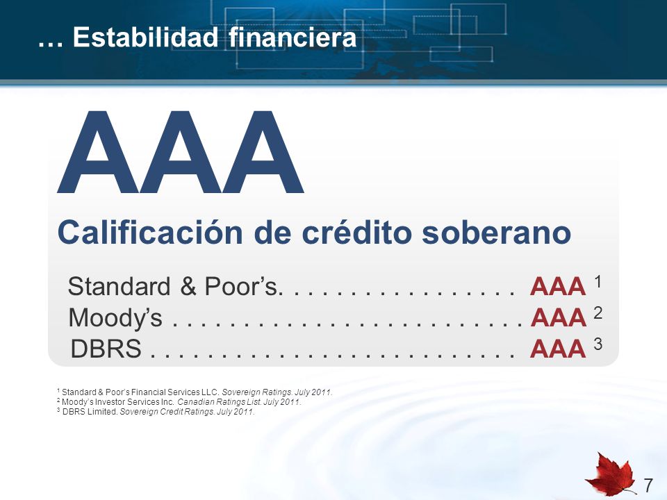 … Estabilidad financiera