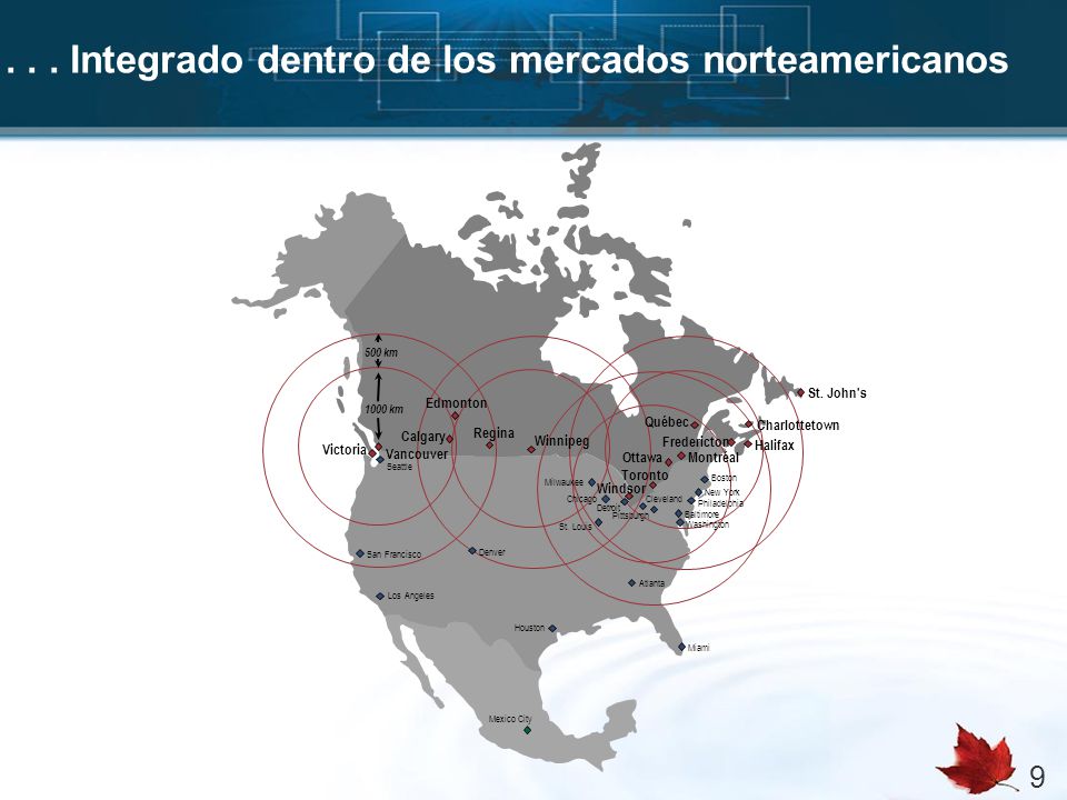 . . . Integrado dentro de los mercados norteamericanos