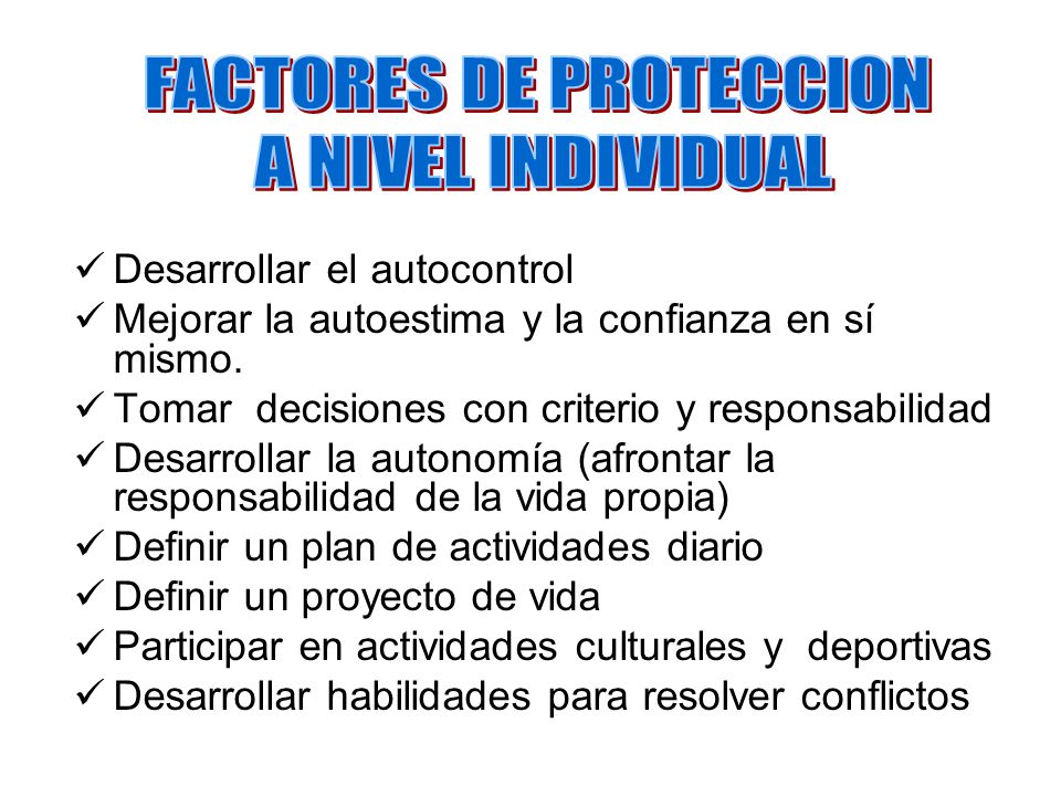 FACTORES DE PROTECCION