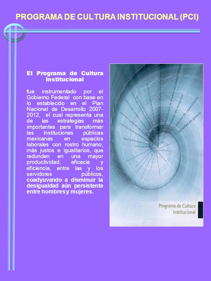 PROGRAMA DE CULTURA INSTITUCIONAL (PCI)
