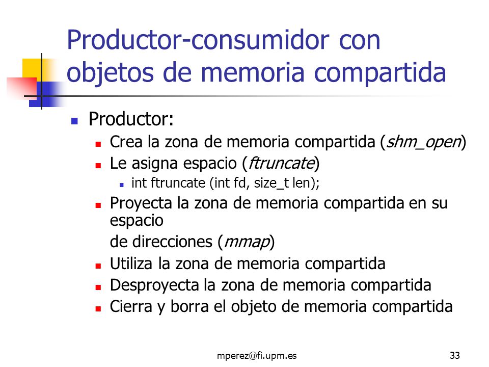 Productor-consumidor con objetos de memoria compartida