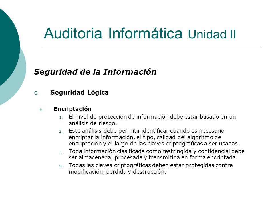 Auditoria Informática Unidad II