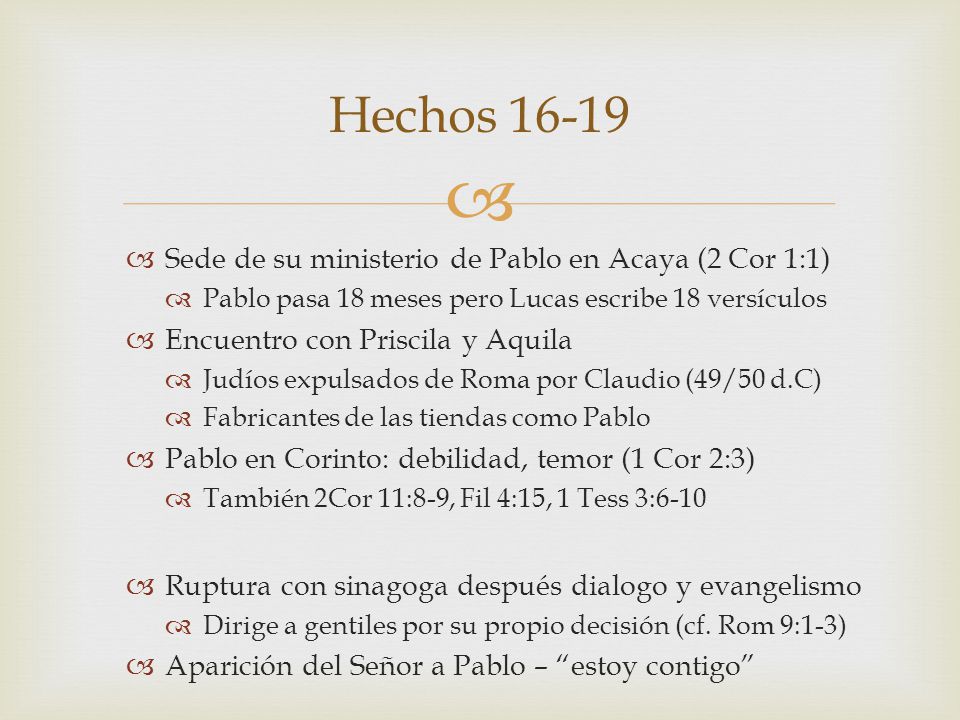 Hechos Sede de su ministerio de Pablo en Acaya (2 Cor 1:1)